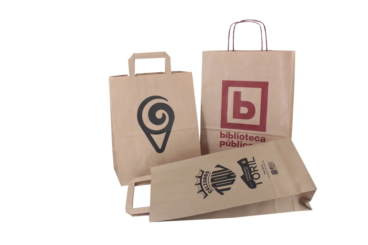 Bolsa papel kraft personalizada para tienda