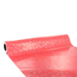 Bobina de Papel Regalo Estucado Dibujos Animales Plata Fondo Rojo 62cms 80m